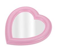 FOMIYES Bedroom Tabletop Mirror Wall Hanging Love Heart Shaped Cosmetic Mirror for Women Girls Vanity Accessories Pink