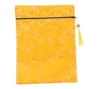 FOMIYES Bible Book Sleeve Zipper Pen Bag Small Storage Bag Stylish Classic Fabric Book Cover Easy to Clean Storing Scriptures Golden Design for Everyday Use
