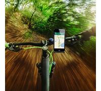FOMIYES Bike Phone Holder for Handlebar Mount with Four Supports, Abs and Stainless Steel Material, Wide Compatibility and One-handed Operation, for Cycling Mobile Phone Secure Attachment