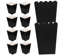 FOMIYES Black Popcorn Boxes 50Pcs Paper Cardboard 4.21X2.16In Snack Holders for Movie Nights Weddings Festivals Birthdays