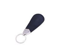 FOMIYES Black PU Leather Long Shoe Horn with Key Ring, Comfortable Non-Slip Shoe Horn Accessory for Gentlemen and The Aged, Travel Use