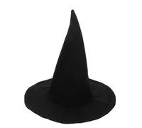 FOMIYES Black Witch Hat for Halloween Cosplay Accessory Spooky Witchy Headwear for Women Lightweight Portable Wizard Pointed Cap for Costume Parties Masquerades Carnivals and Festive