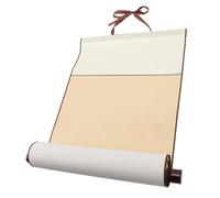 FOMIYES Blank Chinese Calligraphy Paper Scroll, 30x70cm Half Raw Xuan Paper Red Antique Gold Speckles, Painting and Calligraphy Practicing Scroll for Art and Wall Decoration