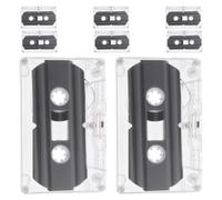 FOMIYES Blank DIY Retro Charm with Plastic Case Audio Cassette Tape 8pcs for Music and Speech Recording for Teaching , Greetings, and Party Messages