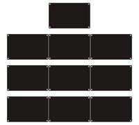 FOMIYES Blank Door Signs Name Plates 10pcs Strong Material Black Aluminum Multi-function for Office Or Business Use