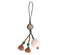 FOMIYES Bodhi Carved Lotus Pendant Multi-Functional Phone Charm for Mobile Phone and Car Keychain Decoration