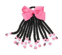 FOMIYES Bow Braid Wig Ponytail Extension with Beads and Bowknot DIY African-inspired Braided Hairpiece for Women and Stylish Ponytails for Daily Wear and Parties
