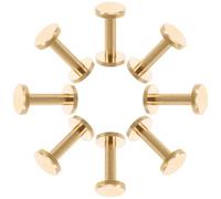 FOMIYES Brass Flat Rivet Studs Screw Back Belt Rivets Handbag Tack Screws Sturdy Leathercraft Fasteners for DIY Belt Making and Handbag Repair Accessories