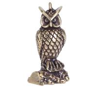 FOMIYES Brass Owl Pendant Solid Standing Adornment Retro Brassware Shaped Pendant Keyring Decorative Key Creative for Owl Garden Ornaments Outdoor