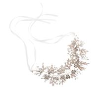 FOMIYES Bridal Hair Accessories Elegant Floral Wedding Hairpiece Bride Rhinestone Headpiece for Updo Grecian Leaf Headband Prom Headband for Women Hair Jewelry