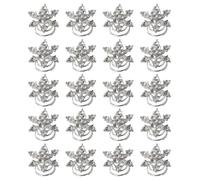 FOMIYES Bridal Hair Pin 20pcs White Alloy Spiral Twists Coils with Rhinestone Snowflake Design, DIY Hair Style Accessories for Women and Ladies for Parties and Celebrations