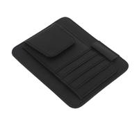 FOMIYES Car Sun Visor Organizer Clip with Carbon Fiber Black Finish, Multi-function Small Visor Card Holder and Sunglasses Storage for Vehicle Interior, Pen and Ticket Holder Compatible