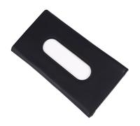 FOMIYES Car Visor Tissue Box Black Hanging Tissue Holder for Car Sunshade with PU Leather Organizer Suitable for Auto Interior Accessories