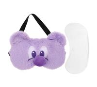 FOMIYES Cartoon Sleep Mask for Soft Fuzzy Eye Cover for All-Night Darkness Portable Travel Sleeping Blindfold Gentle Light-Blocking Mask for Teens