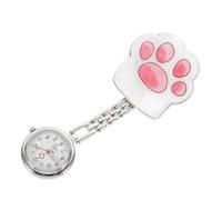 FOMIYES Cat Paw Hanging Nurse Pocket Watch Fob Clip Medical Exam Pocket Watch Cute Cartoon Style Lightweight for Nurses and Doctors