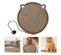 FOMIYES Cat Scratching Pad Sturdy Non-Slip Cotton Round Mat for Indoor Cats Portable Pet Sleeping Cushion Black