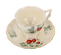 FOMIYES Ceramic Coffee Cup and Saucer Set in European Style with Assorted Colours, for Holding Hot Coffee Or Hot Chocolate, for Office and Restaurant Use Random Color