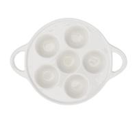 FOMIYES Ceramic Escargot Baking Dish with 6 Holes Snail Holder, French-Style Snail Plate for Oven Cooking and Serving, Kitchen Roasting Tray for Seafood and Appetizers