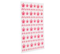 FOMIYES Cherry Blossom Stickers Sheet Pink Flower Face Stickers DIY Makeup Decals for Craft Suitable for Scrapbooking and Nail Art
