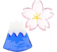 FOMIYES Chopstick Rest and Fork Holder and Decorative 2pcs Glass Japanese Style Glass Cutlery Stand to Keep Tableware Clean for Tabletop Decoration and Eating