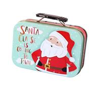 FOMIYES Christmas Mini Portable Candy Storage Box Iron Candy Case Sealed Chocolate Packaging Box for Holiday and Party Use Random Style