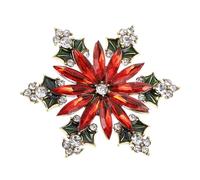 FOMIYES Christmas Snowflake Rhinestone Brooch Pin Vintage Alloy Jewelry Accessory for Women Holiday Dress Sweater Decoration for Festive Celebrations
