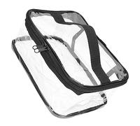 FOMIYES Clear Travel Makeup Bag for Women Portable Transparent Cosmetic Organizer with Handle for Wedding Emergency Kit Toiletry Storage and Travel Accessories