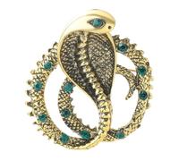 FOMIYES Cobra Brooch Pin for Women Rhinestone Inlaid Metal Decorative Lapel Pin Elegant Clothes Ornament for Scarf Shawl Hat and Suit