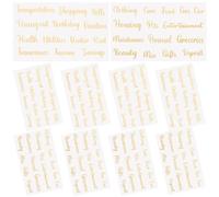 FOMIYES Colored Alphabet Budget Label Stickers Gold Foil, 5 Sets with 10 Sheets, Multi-Function Cash Envelope Budget Accessory for Household Money Saving and Daily Expense Classification