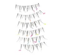 FOMIYES Colorful Love False Eyelashes Lash Extension for Masquerade Eyelashes for Halloween Night Parties and Cosplay Events