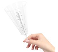 FOMIYES Cone Shaped Rain Gauge with Spike, Double Scale Rainfall Measuring Cup for Garden, Outdoor Ground Rain Meter for Accurate Weather Measurement