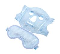 FOMIYES Cooling Face Eye Mask with Ice Beads - Cold Compress Mask for Dark Circles, Puffiness Relief, and Skin Care - Blue Gel Face Cooler for Women and Men, Cold Therapy for Stress and