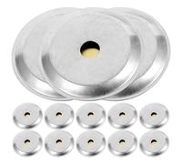 FOMIYES Copper Piezoelectric Buzzer Discs 150Pcs 27Mm with Aluminum Shell Acoustic Trigger for Electronic Warning Systems