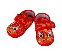 FOMIYES Cozy Warm Tiger Head Shoes Soft Sole Non Slip First Walking Footwear for Months Boy Girl Lightweight Breathable Lovely Shoes Protecting Toes from Frostbite Red