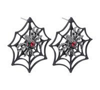 FOMIYES Creative Black Spider Web Earrings for Women Alloy Material Halloween Elements Design for Halloween Party Outfits and Everyday Wear