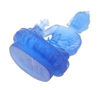 FOMIYES Creative Blue Resin Buddha Statue Figurine for Car Dashboard and Home Decor, Buddhist Ornament for Interior Display, Shelf and Desktop Decoration for Peace and Protection