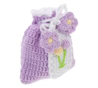 FOMIYES Crochet Coin Purse for Women Small Drawstring Change Pouch Lightweight Knitted Mini Wallet Portable Accessory with Soft Texture and Vibrant Color