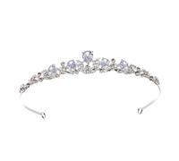 FOMIYES Crown Beautiful Brides Silver Or Rhinestone and Hair for Accessory Delicate, Alloy Tiara Headpiece, Elegant Hair Decor Valentine's Day Bridesmaids Wedding Party