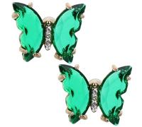 FOMIYES Crystal Butterfly Earrings for Women Cute Transparent Rhinestone Jewelry Minimalist Aesthetic Design Lightweight Comfortable Occasion