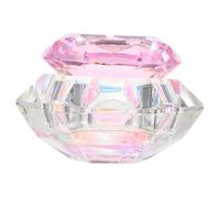 FOMIYES Crystal Lotus Glass Nail Art Cup Hexagonal Clear Refillable Dappen Dish for Acrylic Liquid Powder Manicure Salon Home Use