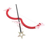 FOMIYES Cupid Mini Bow and Arrow Set for Adults - Gold-plated Star Bow with Love Heart Arrows - Valentine's Day Cupid Costume Prop for Cosplay Party Accessories