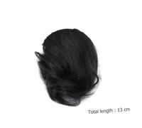 FOMIYES Curly Clip In Hair Fringe Extension for Women Natural Black Fake Bangs Hairpiece with Invisible Thick Clip Safe and Easy to Wear for Thin Hair for Parties and Weddings