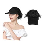 FOMIYES Curly Ponytail Baseball Cap with Adjustable Strap for Women Synthetic Wavy Hairpiece Hat with High Ponytail Design Secure Fit for Daily Wear Parties Cosplay and Outdoor Activities