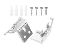 FOMIYES Curtain Track Mount Bracket 2pcs Set with Bolts, Roller Blind Fixing Accessories for Venetian Blinds, Window Drapery Hardware for Home Curtain Safety and Track Support