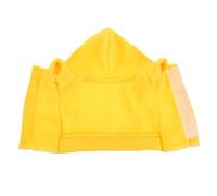 FOMIYES Custom Fit Lightweight Cotton Hoodie for Bearded Dragon and Small Lizards, Yellow Reptile Clothes for Photo Party with Chest Circumference 25 Cm and Back Length 10.5 Cm
