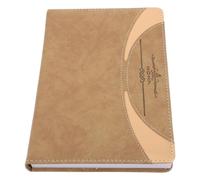 FOMIYES Daily Planner Notebook with Continuous Planning and Portable Design 2027 for Appointment Scheduling Khaki Pu and Paper Material, for Mobile Use by Project Managers and Students