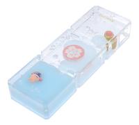 FOMIYES Decorative Liquid Oil Hourglass Timer Ornament with Blue Cherry Blossom Pig Design, Stress Relief Bubbler and Home Desk Decor Accent