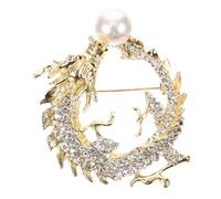 FOMIYES Delicate Dragon Brooch Pin Vintage Gold Full Rhinestone Flying Dragon Ornament for Women S Suit Coat Dress Scarf Accessories gift for for for for for for for Birthday Valentine Halloween