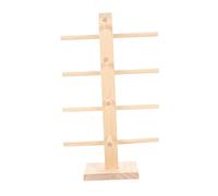 FOMIYES Delicate Wooden Sunglasses Display Stand Multi Eyeglasses Rack Holder with Stable Base for Desktop Storage and Retail Use Elegant Pine Wood Organizer for Reading Glasses and