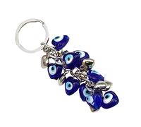 FOMIYES Devil's Eye Keychain Ladies Key Zodiac Keychain Chain Hanging Evil Eye Accessories Devil Tags Evil Key Chains Ornament Pendant Ornament Blue Beaded Hanging Accessory Blue Alloy